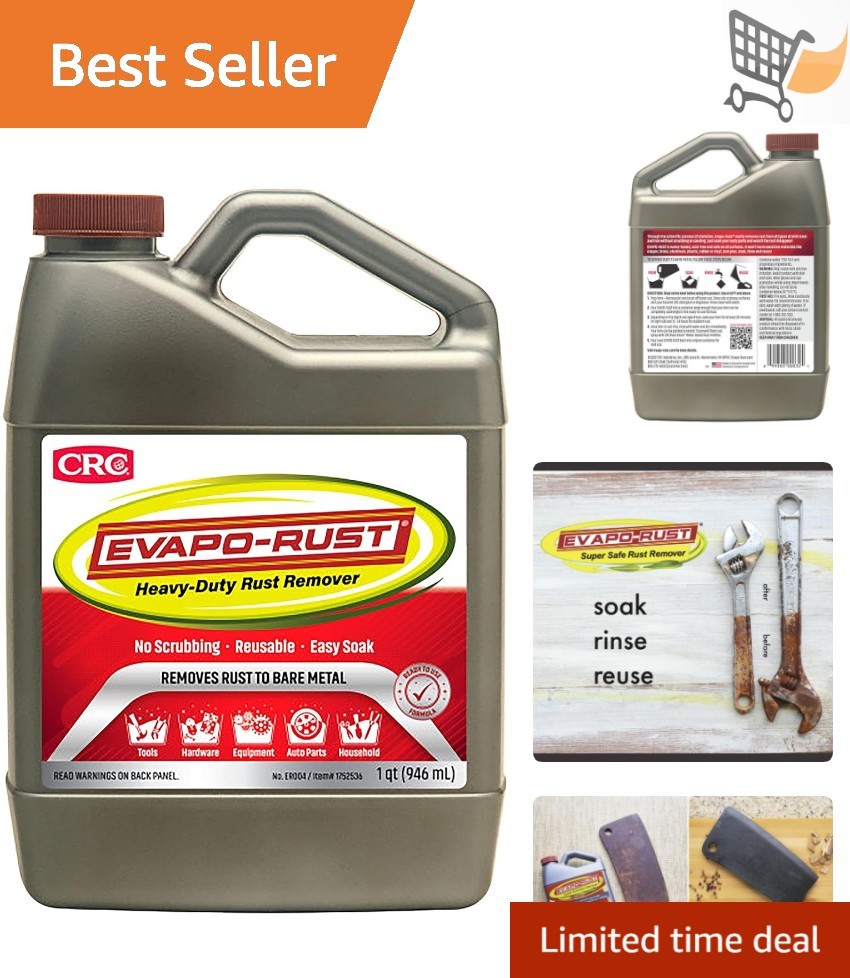 Heavy-Duty Rust Remover Water-Based 32 oz Reusable Acid-Free Non-Corrosive