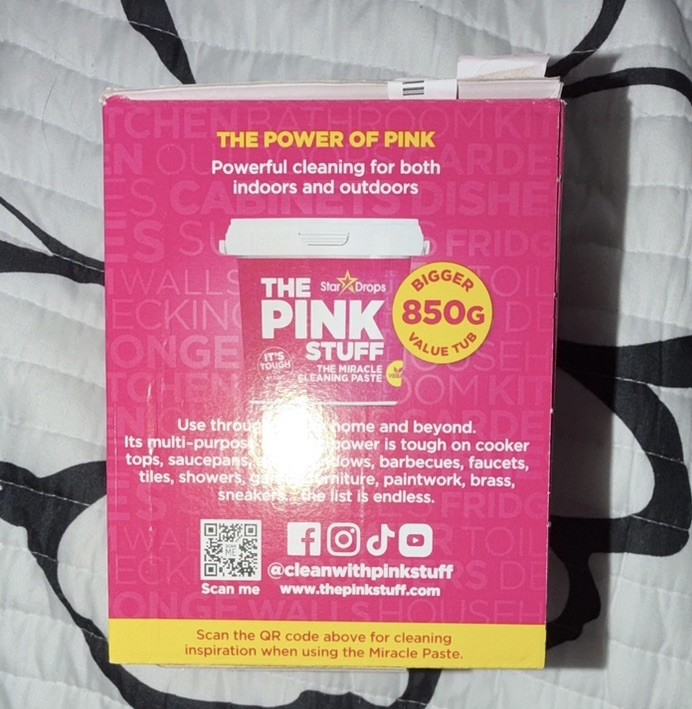 The Pink Stuff Miracle Cleaning Paste Kit 850g w/ Dual Sponge & Scrubber BIG TUB