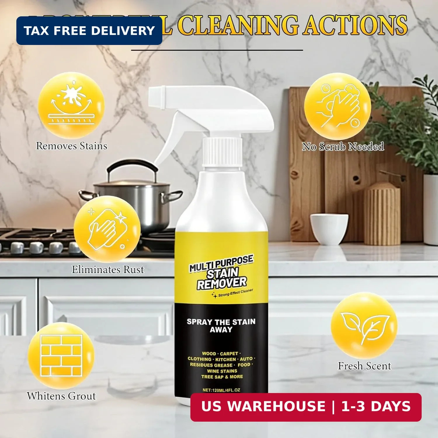 2PCS Alien Multi Purpose Stain Remover, Foam Cleaner Spray, A powerful cleane…