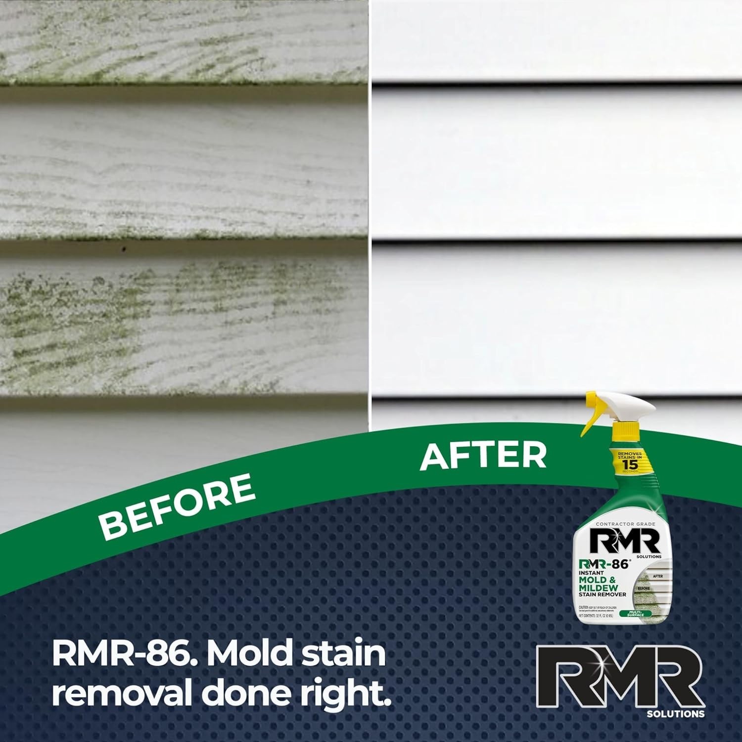 RMR-86 Fast-Acting Mold and Mildew Stain Remover Spray, 30 Fl Oz – No Scrubbing!
