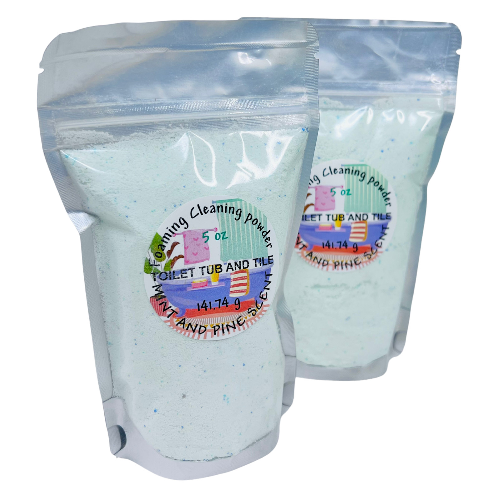 Toilet tub and tile, foaming powder 5 oz fresh scent of mint pine 2 pack deal