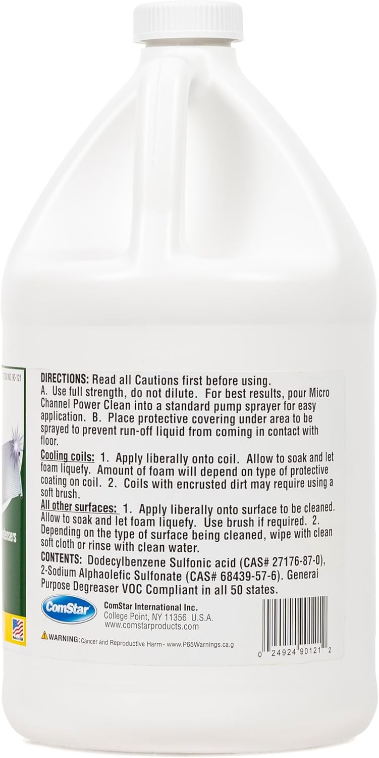 ComStar Micro Channel Power Clean | No-Rinse Foaming Coil Cleaner, 1 Gallon