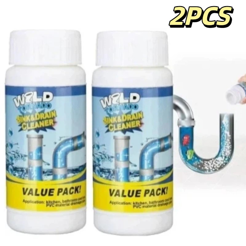 2pc Wild Tornado Powerful Sink &Drain Cleaner High Efficiency Clog Remover&Clean