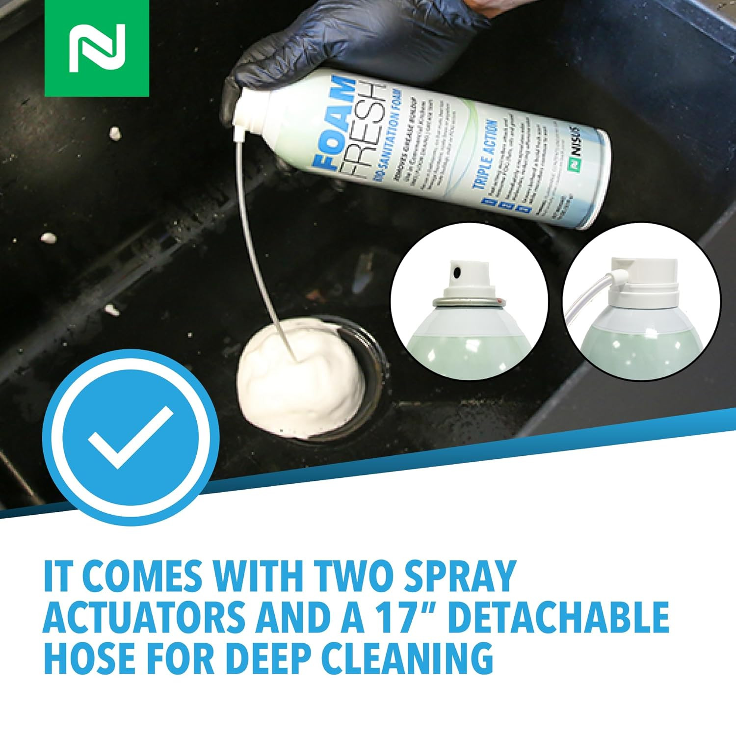 Foam-Fresh Bio Sanitation Foam, Removes Grease and Organic Buildup, Odor Control