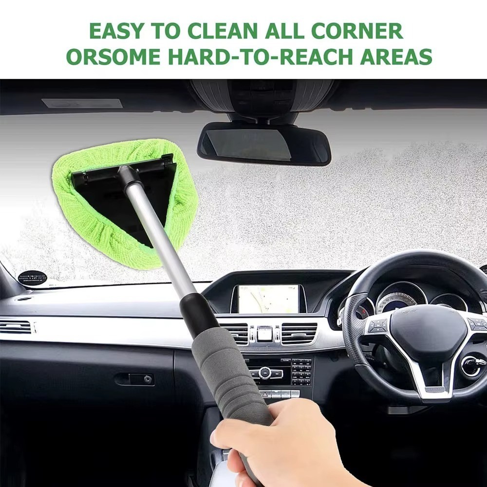 Windshield Cleaner Wand Microfiber Car Inside Window Cleaning Tool Anti Fog 2025