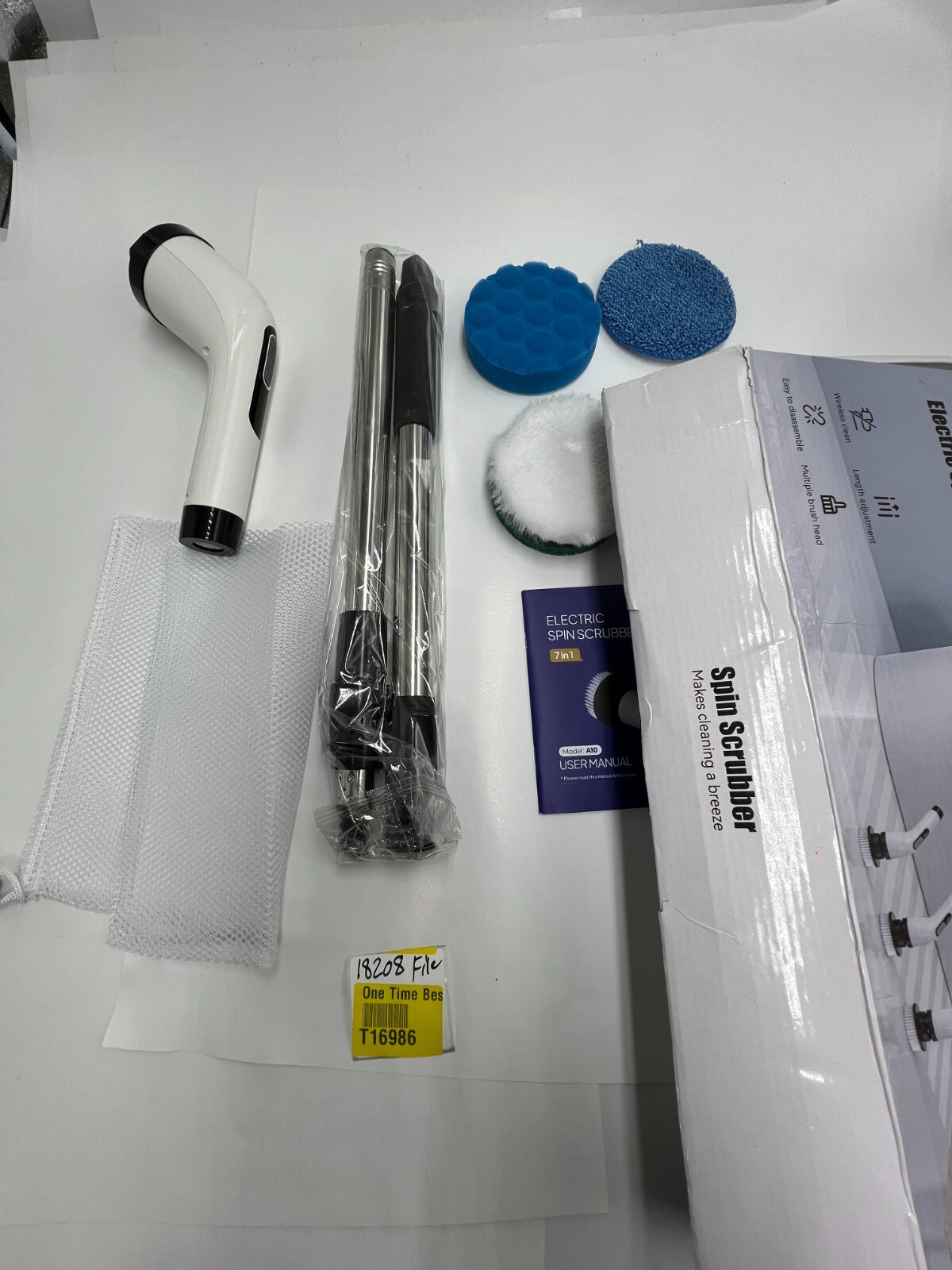7 In 1 Electric Rechargeable Cordless Spin Scrubber Mop Rod A10 5V 30W