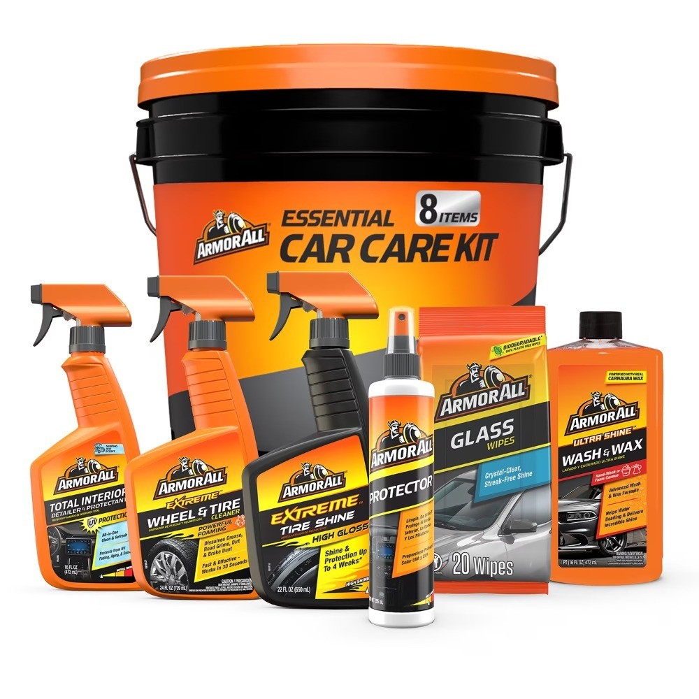 8-Piece Car Cleaning Kit Interior and Exterior Auto Detailing Set with Tools