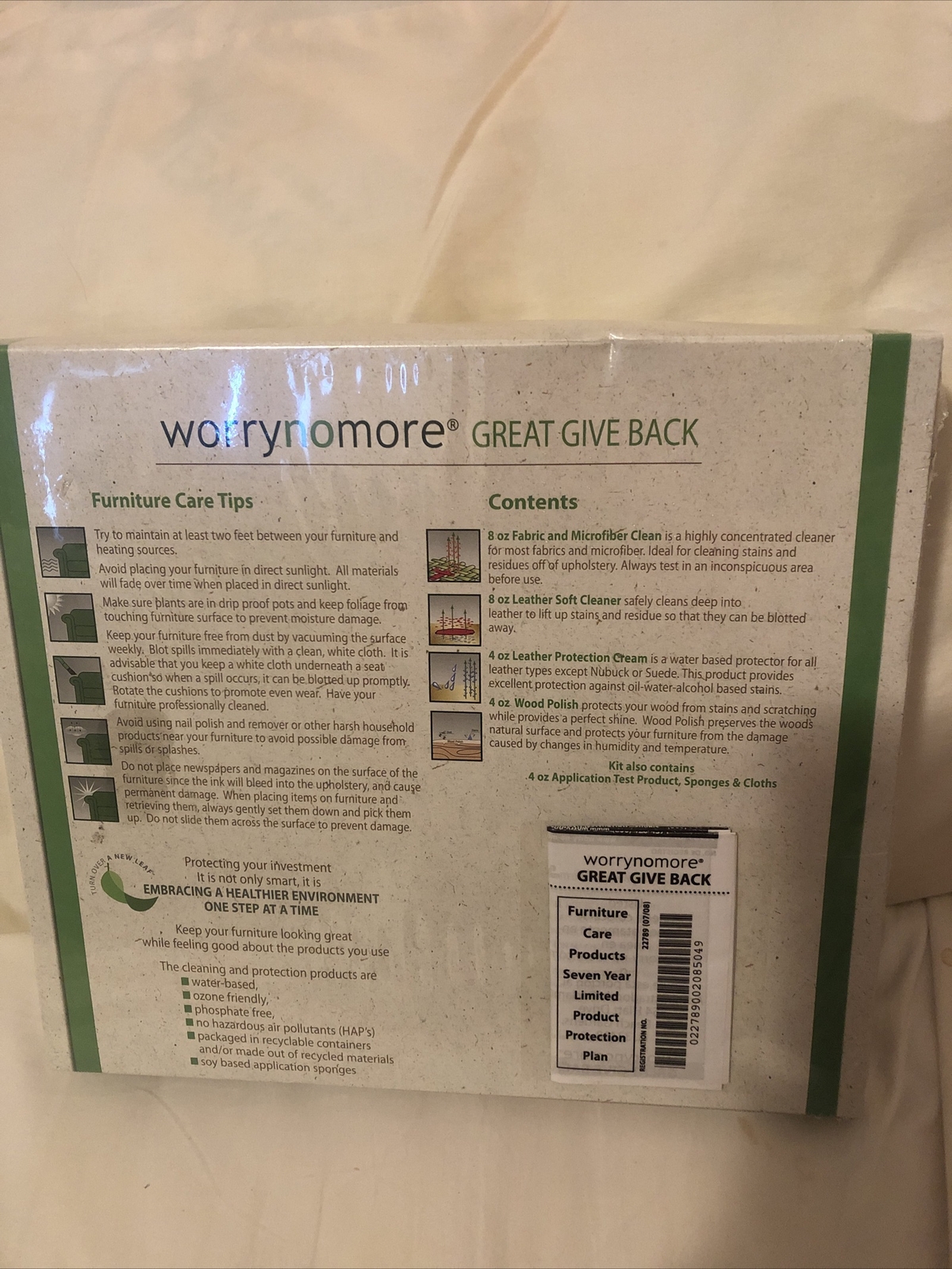 Worry No More Care Kit, Eco Friendly, Leather Fabric Microfiber Wood Furniture