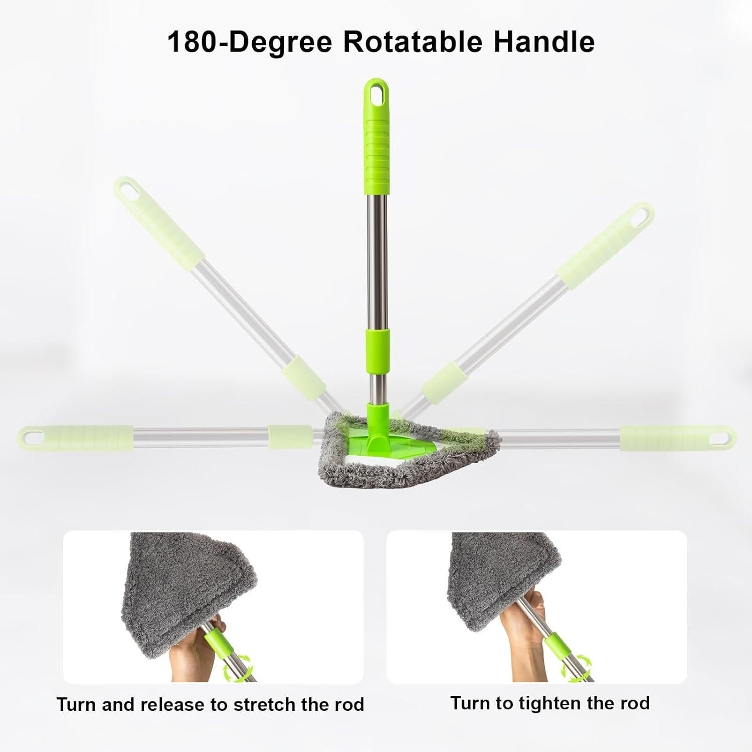 Car Windshield Squeegee Cleaning Tool – Vehicle Window Cleaner with 4 Reusable W