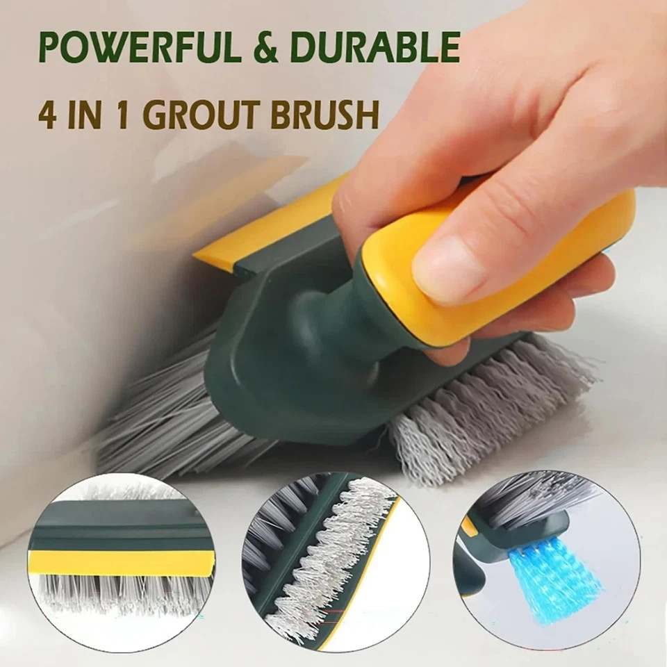 Window Track Cleaning Brush 4 in 1 Crevice Grout Cleaner Multi Function Tool