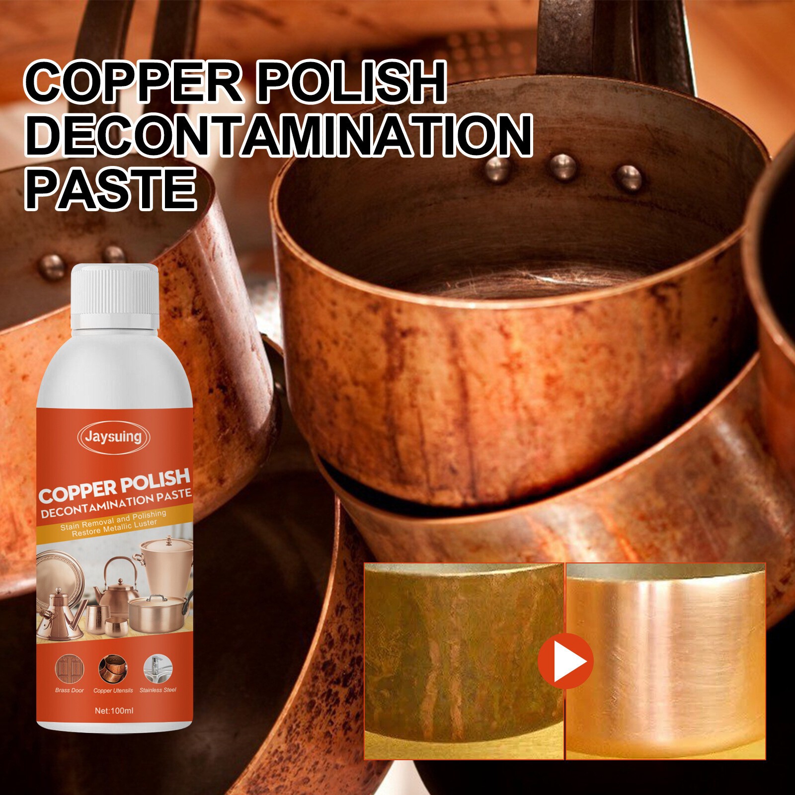 Brass and Copper Tarnish Remover Deep Conversion Rust Remover for Polishing USA