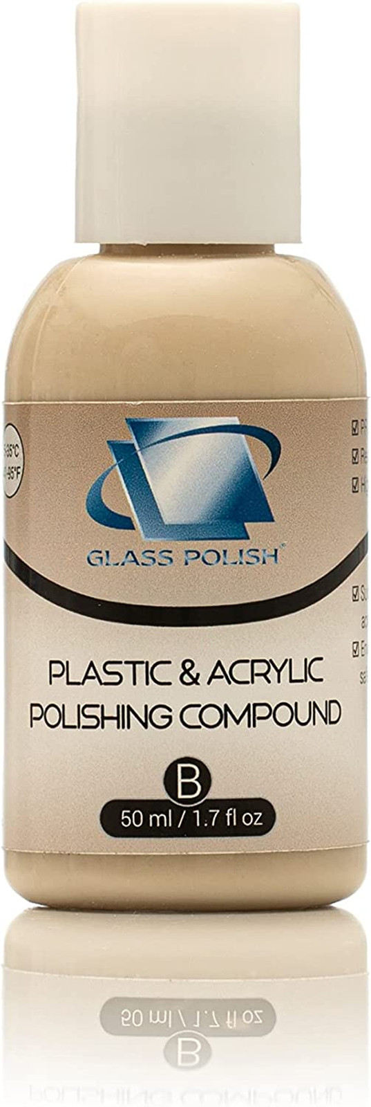 Glass Polish 1.7Oz (50Ml) Plastic & Acrylic Polishing Compound for Professional