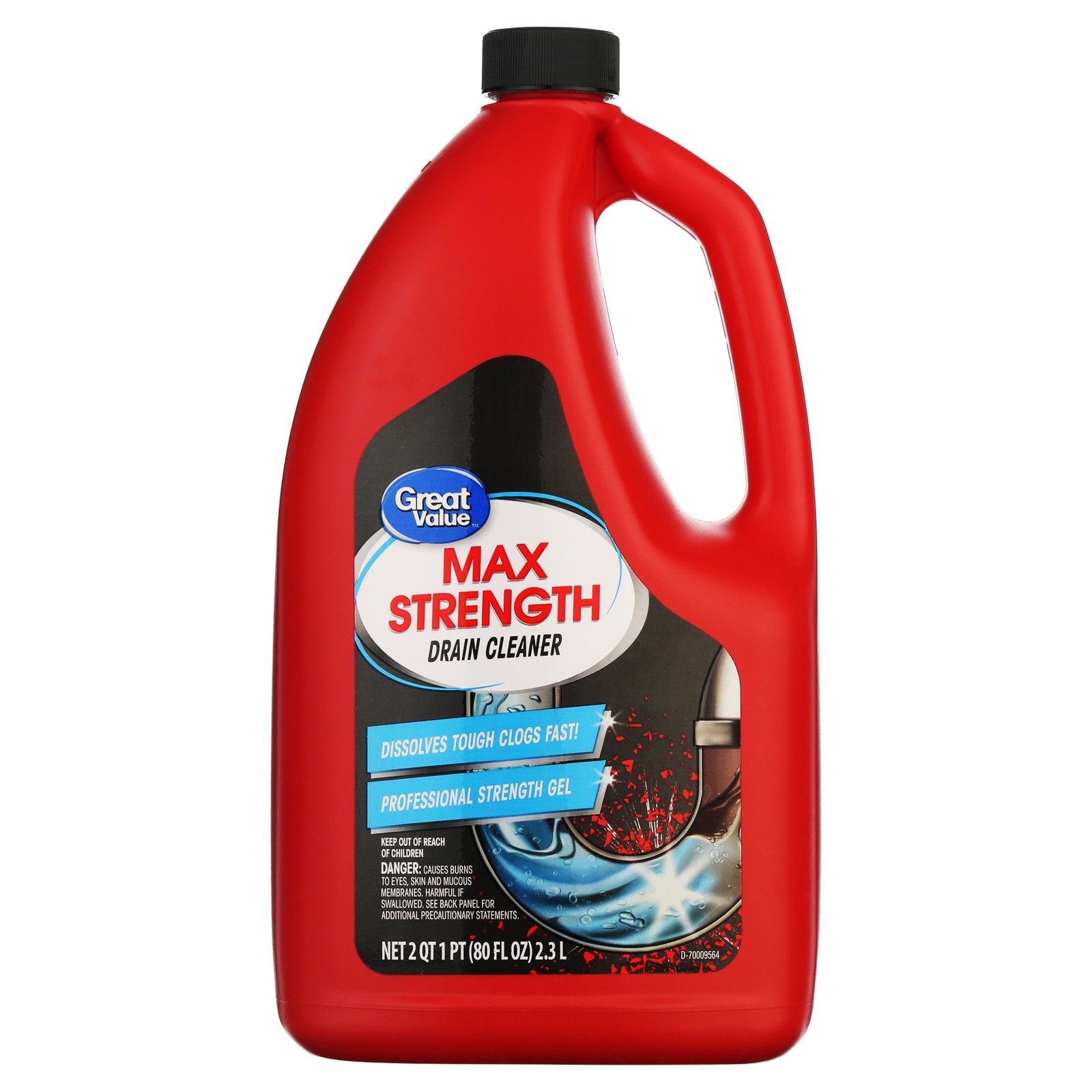 Drain Clog Remover Gel Professional Strength 80 fl oz Fast Action Clog Solution