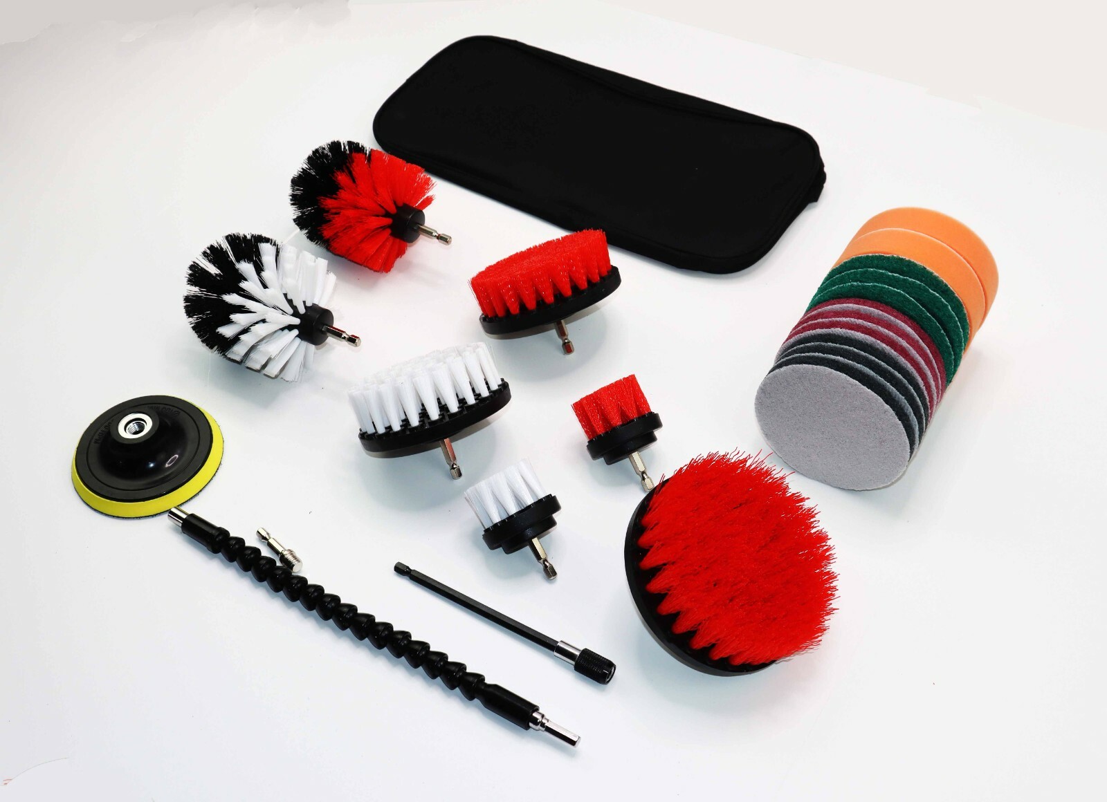 23 Piece Drill Scrub Brush Kit Fabrics/Stone/Tile/Glass SAME DAY SHIPPING WR