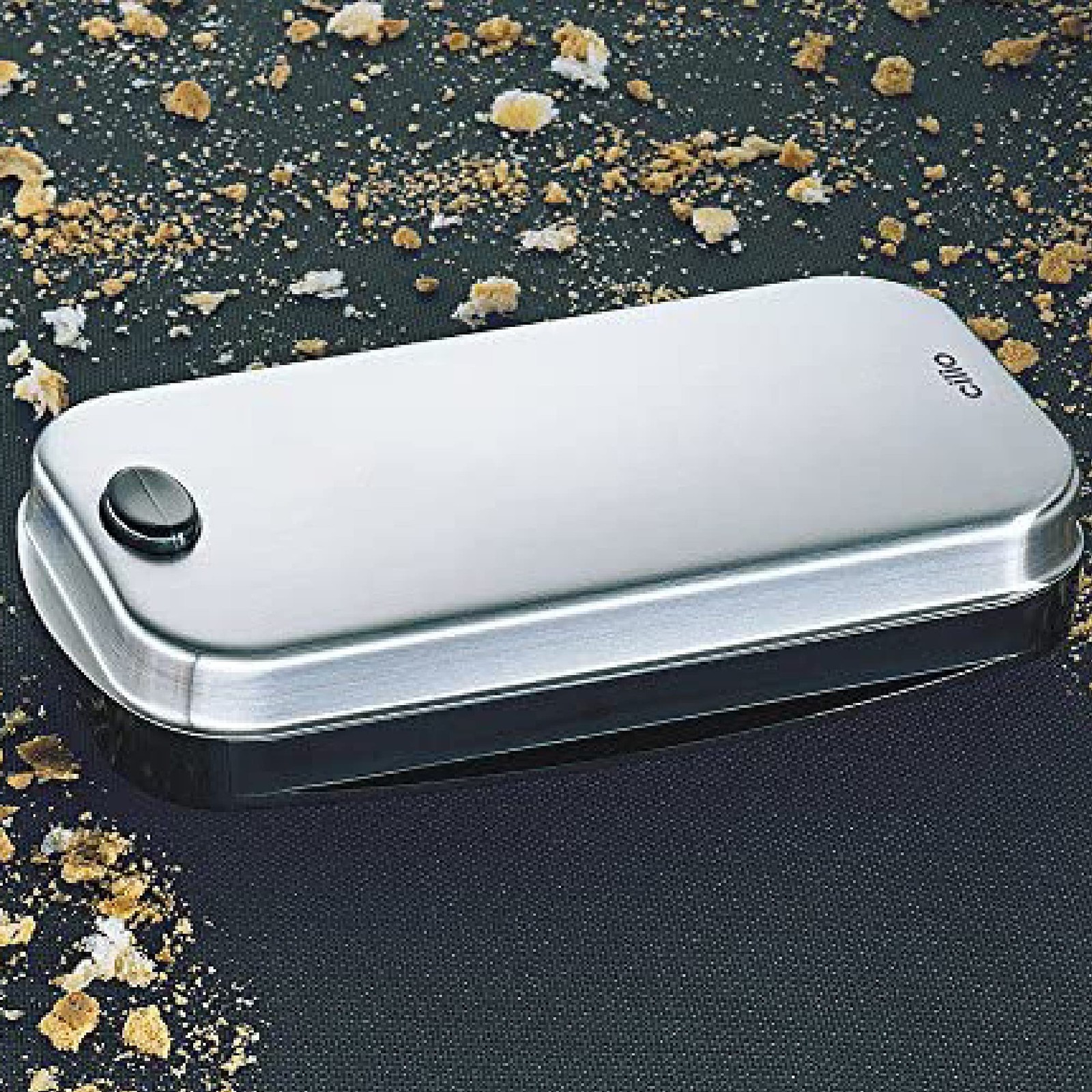 Crumb for Table – 6.5 x 3.74 x 1.57 in, Silver & Black – Stainless Steel Trip…