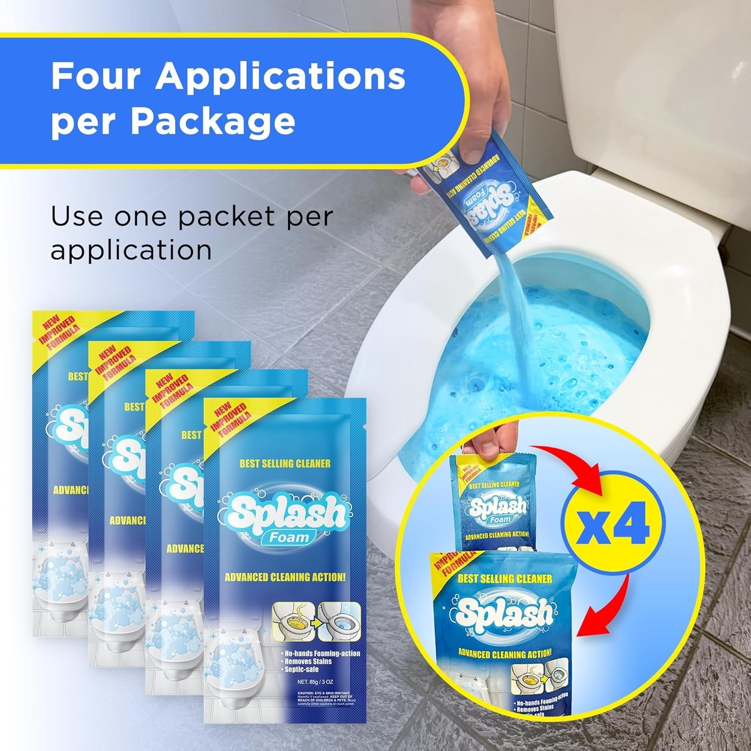 Fresh-Scented Self-Activating Toilet Cleaner – 14 oz – No Scrubbing Needed