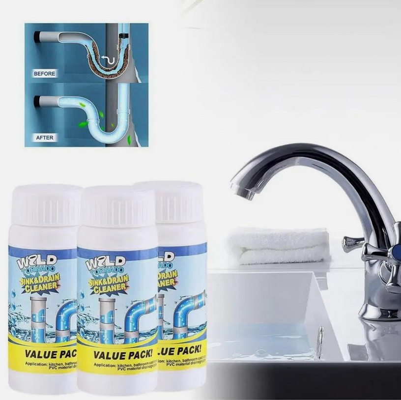 Wild Tornado Powerful Sink Drain Cleaner High Efficiency Clogging Cleaner