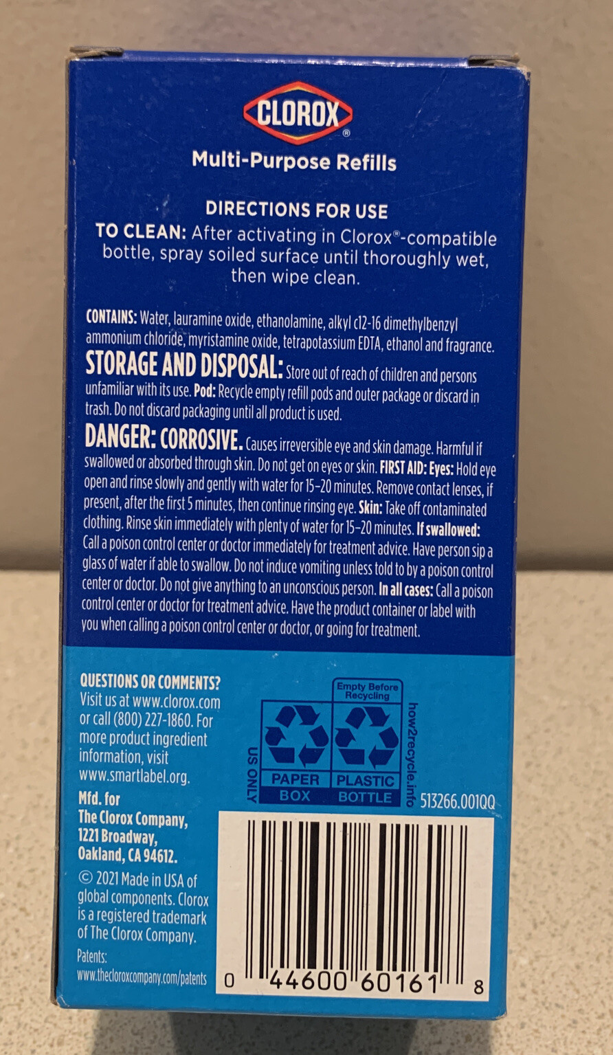 Clorox Multi-Purpose Refills Crisp Lemon (2 Refills Per Box) NEW ~ Free Shipping