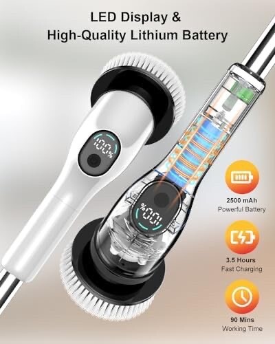 Cleaning Brush, Battery power, rechargeable, multi-cleaning brush/pads