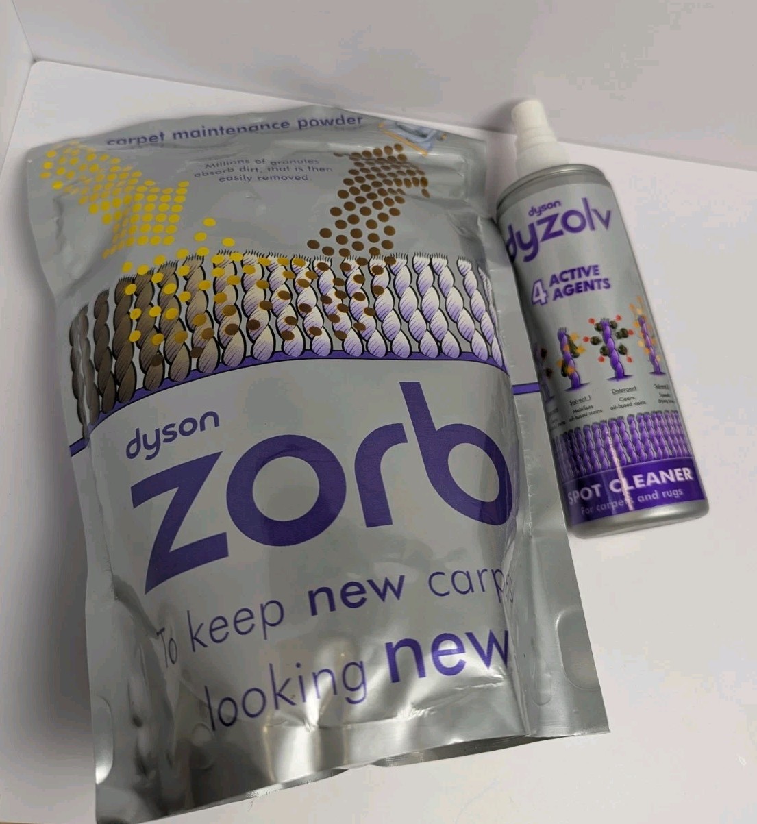 Dyson Zorb Carpet Cleaner Powder & Dysolv Spray Stain Remover