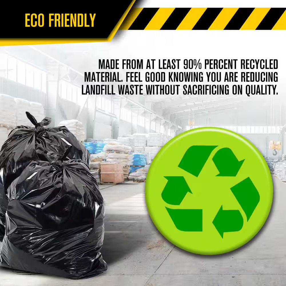 Ultrasac 55 Gal Drum Liner Trash Bags Heavy Duty 2mil 50 Count Industrial Black