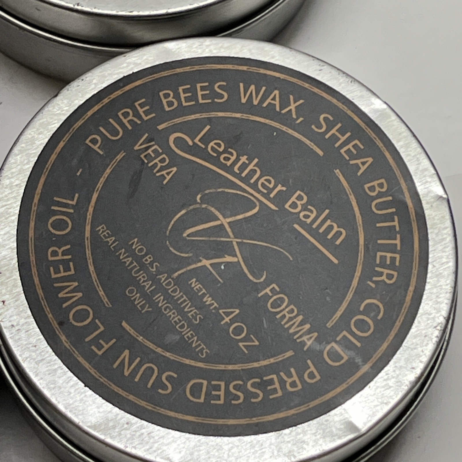 Pure Bees Wax Shea Butter Sunflower Oil Leather Balm Vera Forma 4 Oz Six Pack