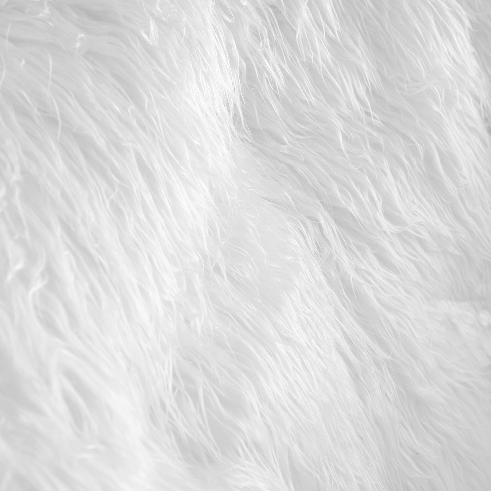 Faux Fur Saucer Chair Plush Round Lounge Chair Off White