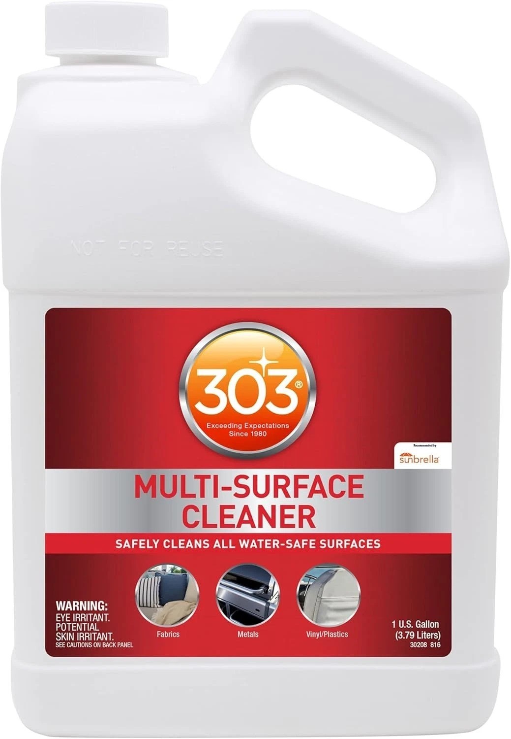 Multi-Surface Cleaner Gallon: Sunbrella Approved, Residue Free, Fabric & Viny…