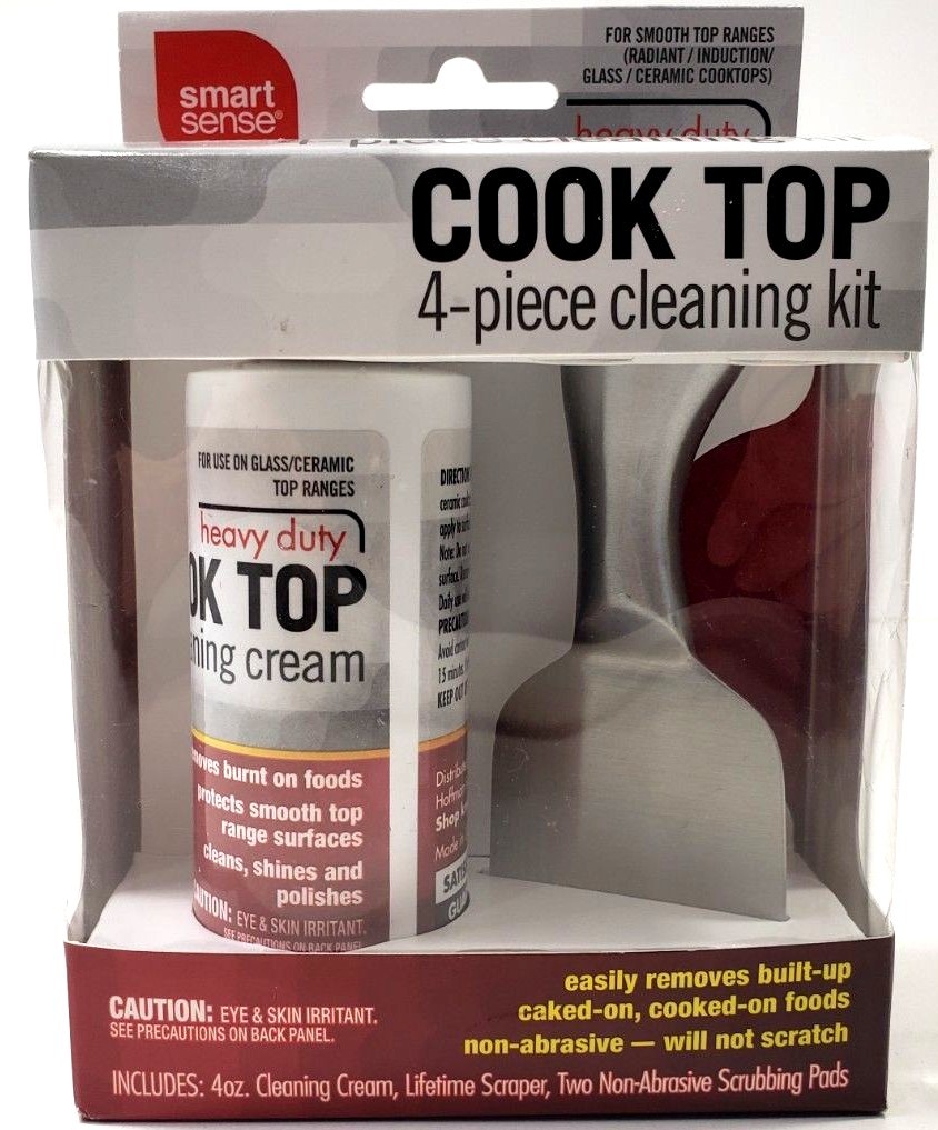 heavy duty Cleaning Kit Radiant induction Glass Ceramic Cleaner Cooktop 4-Piece
