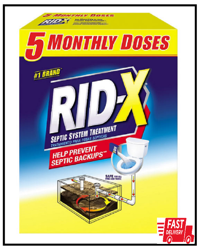 2 PACK – RID-X Septic Treatment, 5 Month Supply of Powder 49 oz (Total 98 oz)