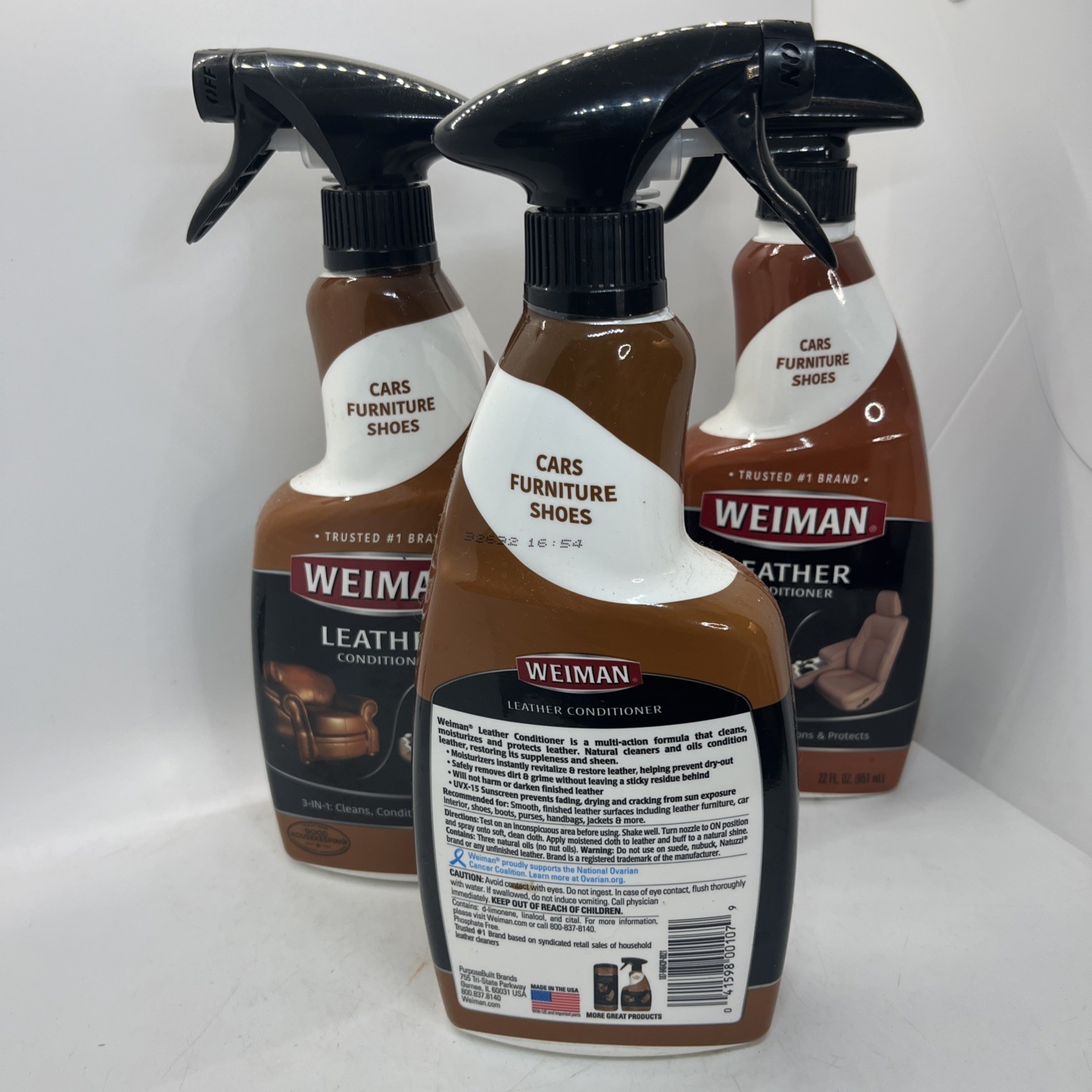 22 OZ Lg Weiman LEATHER CONDITIONER CLEANER Protect Restore – 3