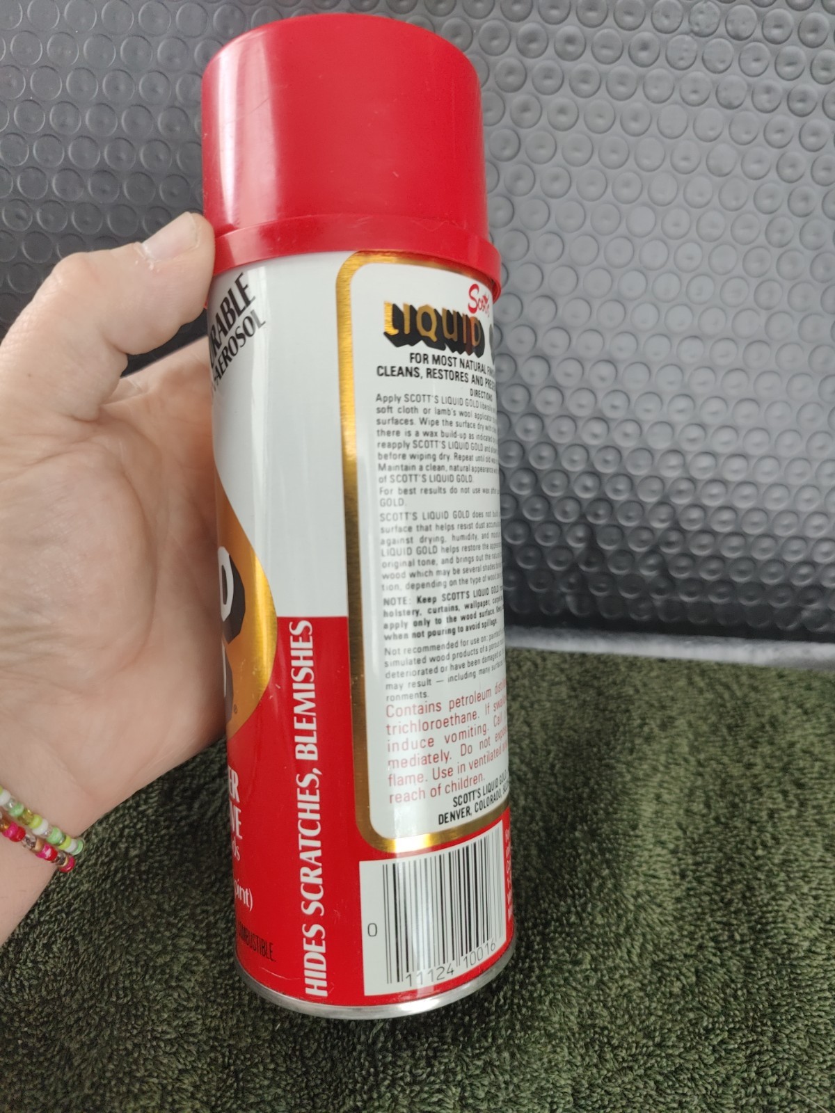 New Vintage Scott’s Liquid Gold Wood Cleaner Pourable Top Non Aerosol 16oz @