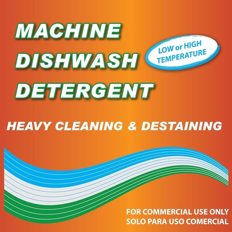 Heavy Duty Alkaline Dishwasher Detergent Commercial Use No Pre-Rinse Formula