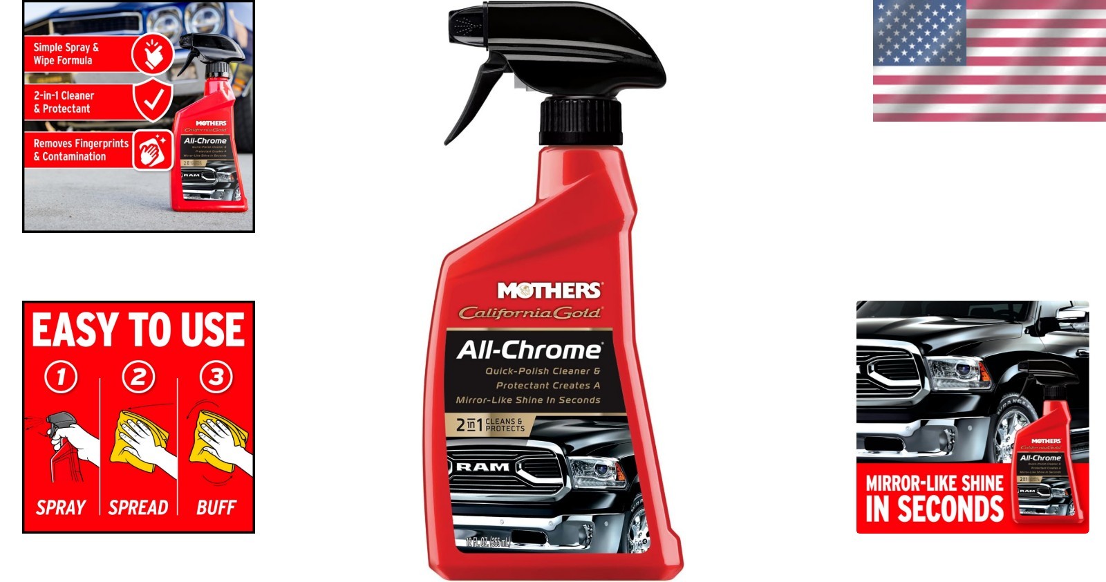 California Gold All-Chrome Polish 12oz – Ultimate Cleaner for Chrome & Plastics