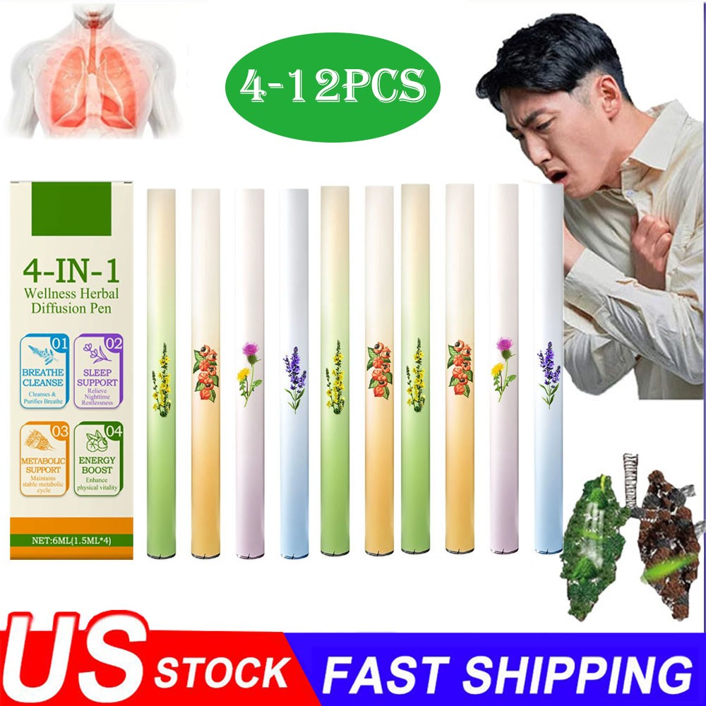 12PCS Natural Diffuser with Mint for Lung Health & Fresh Air 2026 NEW