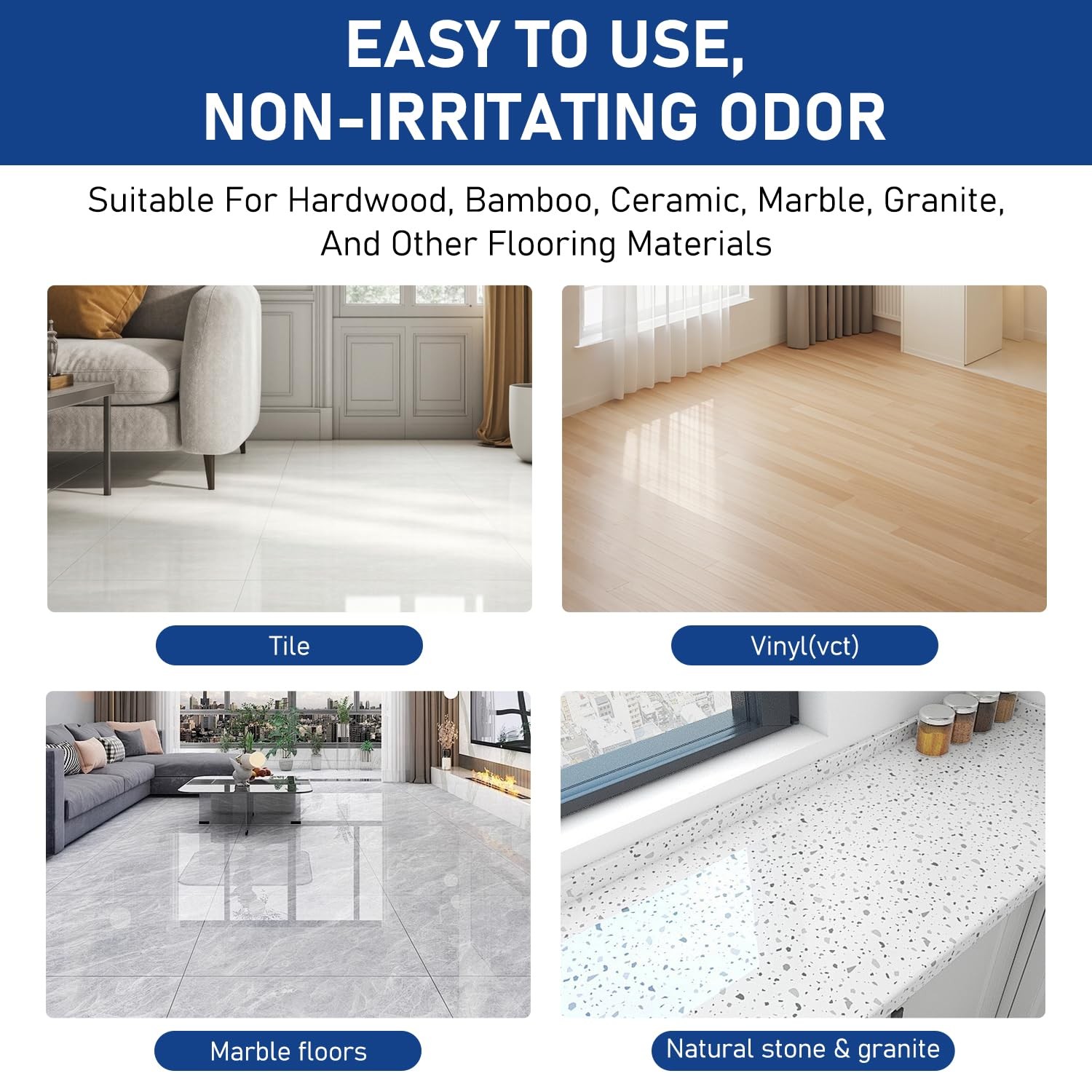 2Pcs Floor Restore Cleaner & Polish,High Solid Content Floor Polish For Shine…