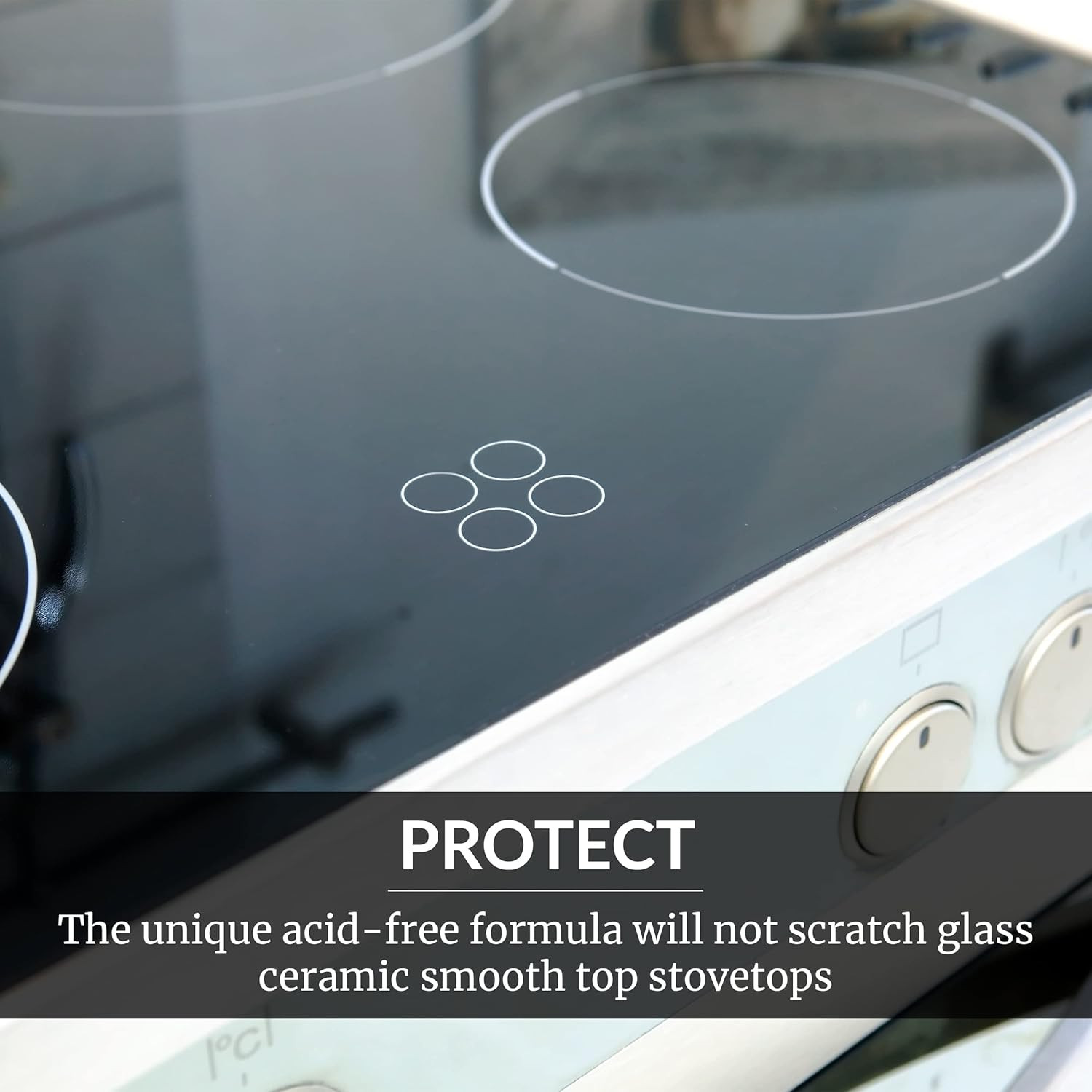 Cooktop Cleaning Cream, Fast Acting No-Rinse Cooktop Cleaner for Glass Ceramic C