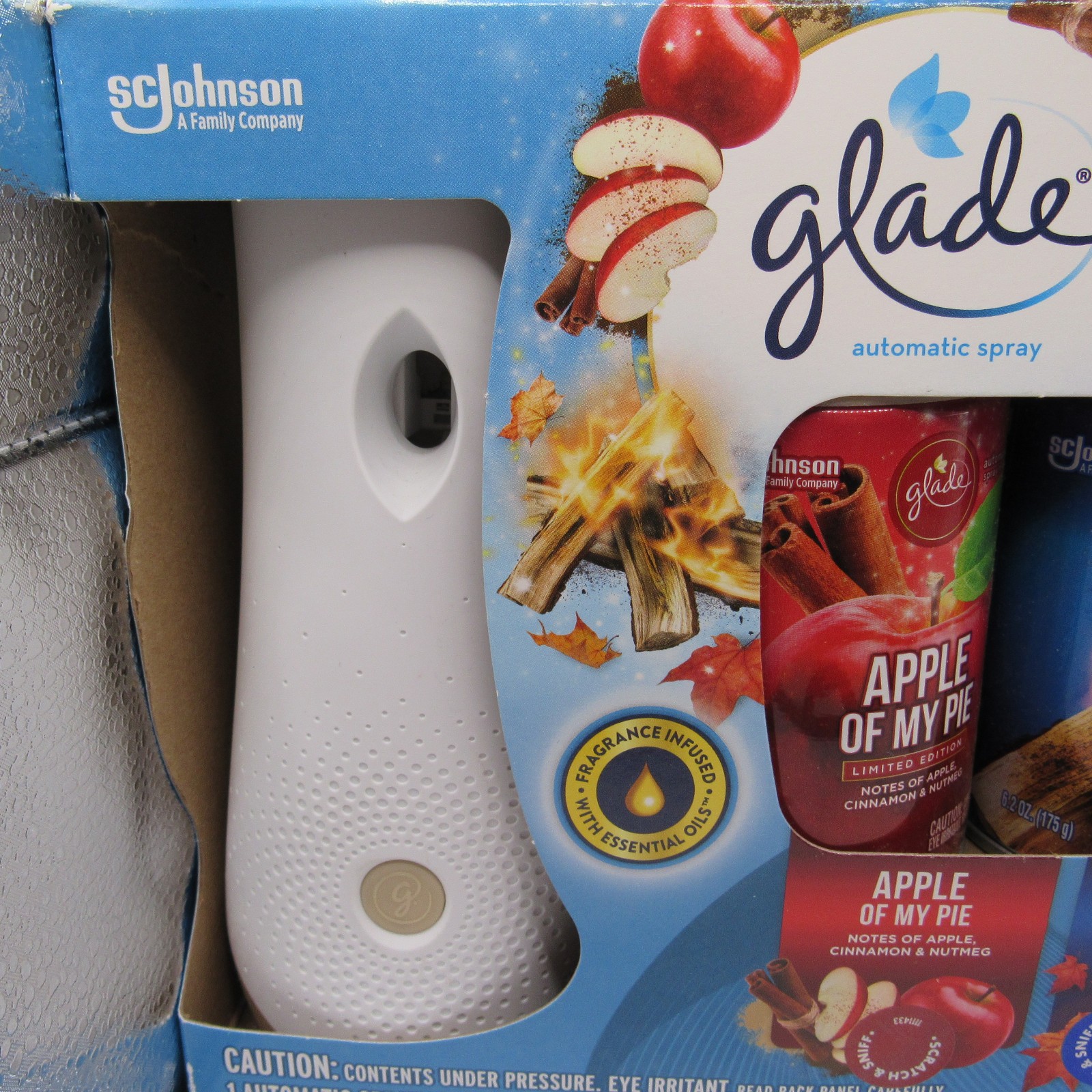 VARIETY PACK GLADE AUTOMATIC SCENTED, 3-6.2 oz REFILLS, 1-SPRAY UNIT/PUMPKIN