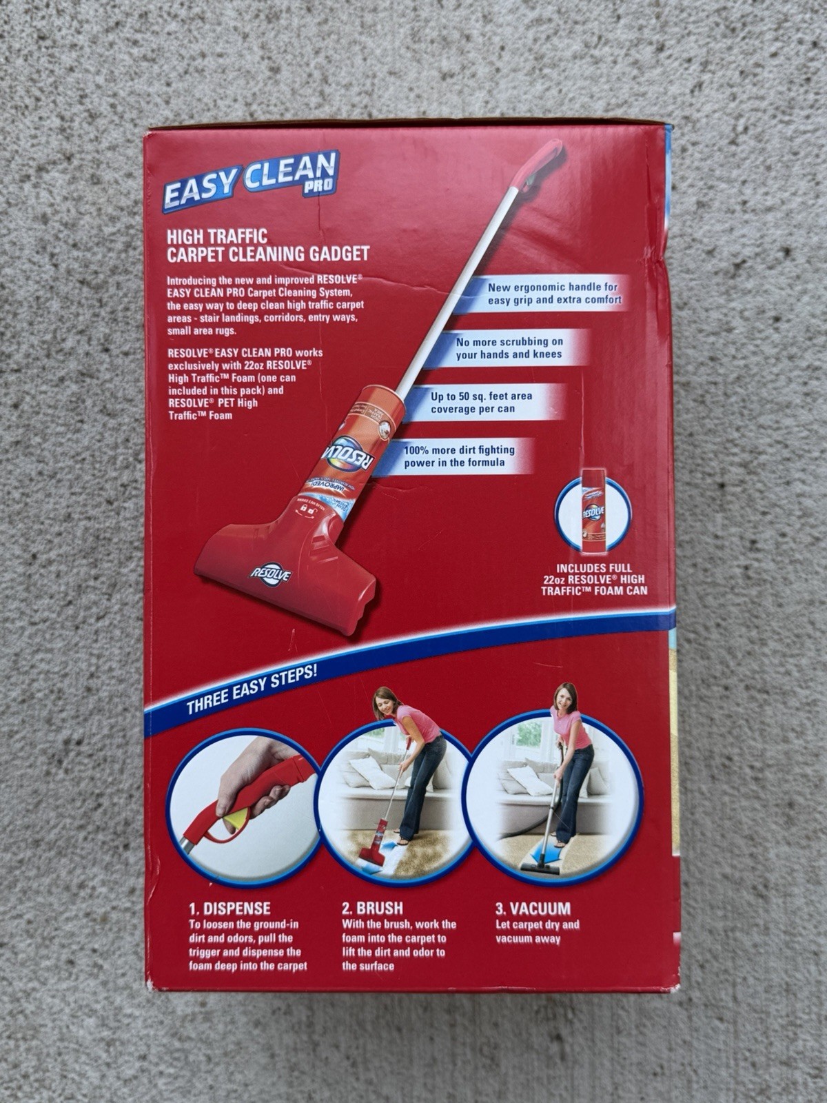Resolve Easy Clean Pro Carpet Cleaner Gadget Foam Refill 22 oz Clean & Fresh NEW