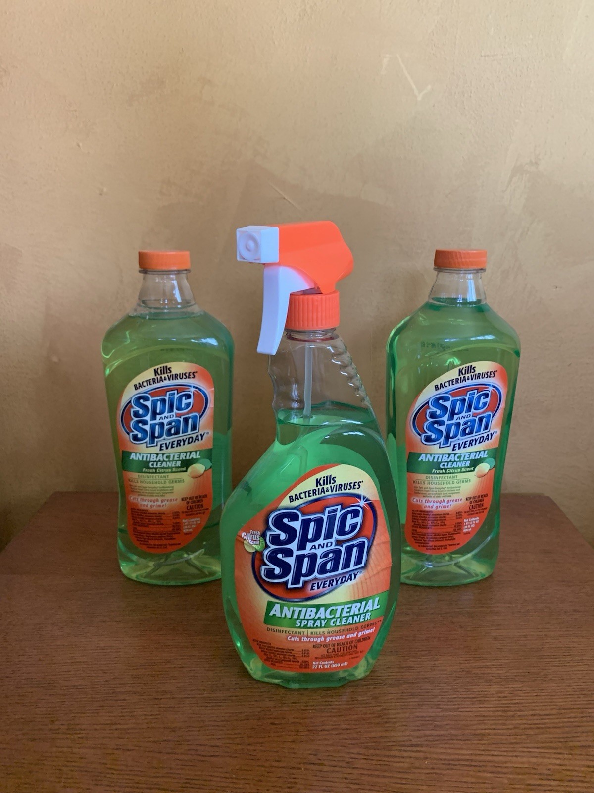 SPIC & SPAN FRESH CITRUS 28oz 3 Pack NEW