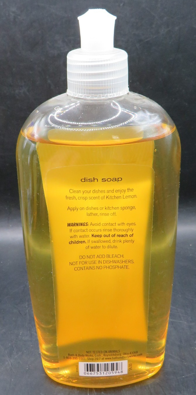 1 New – Kitchen Lemon Dish Soap Bath & Body Works 12 oz