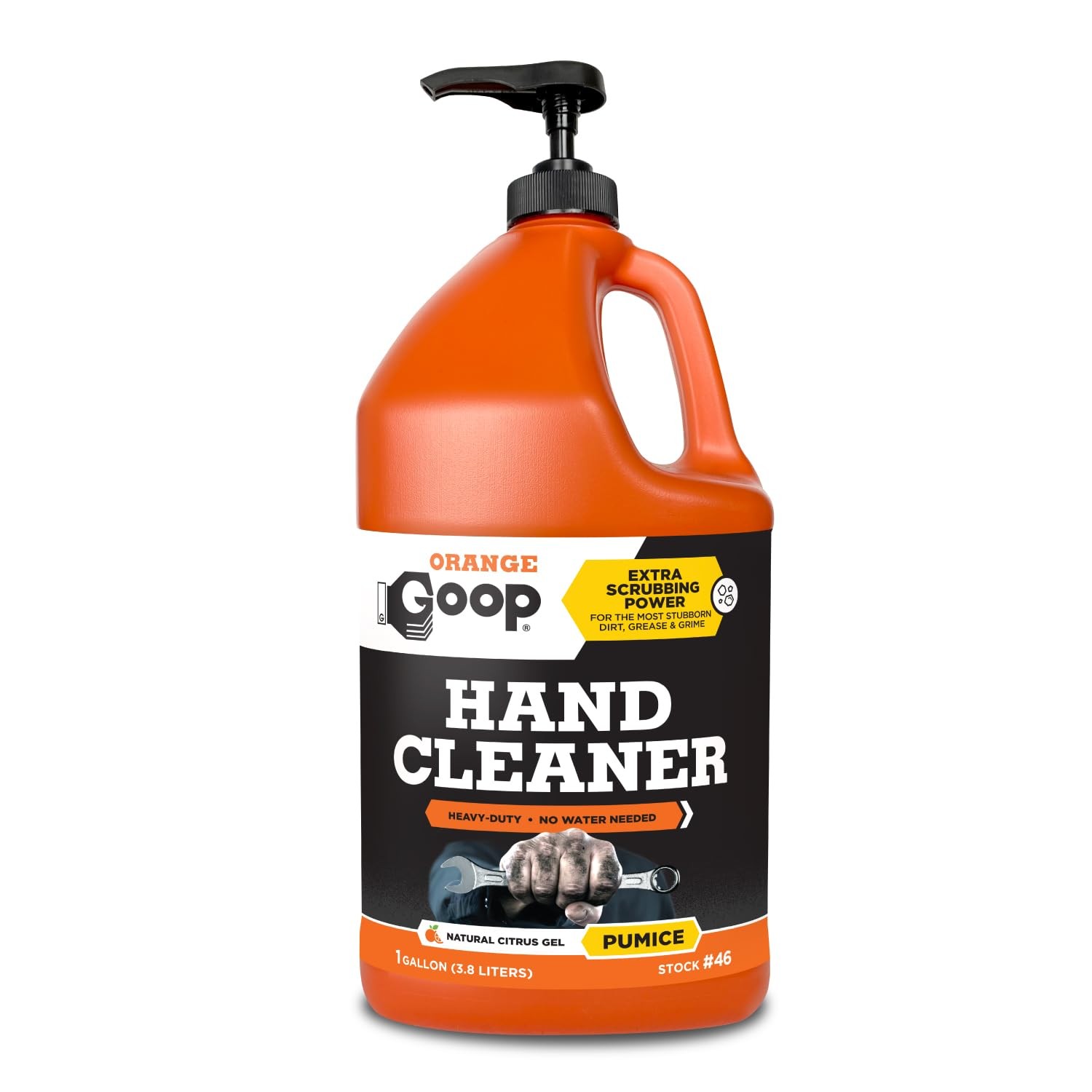 Orange Liquid with Pumice Multi-Purpose Waterless Hand Cleaner – 1 Gallon Pum…