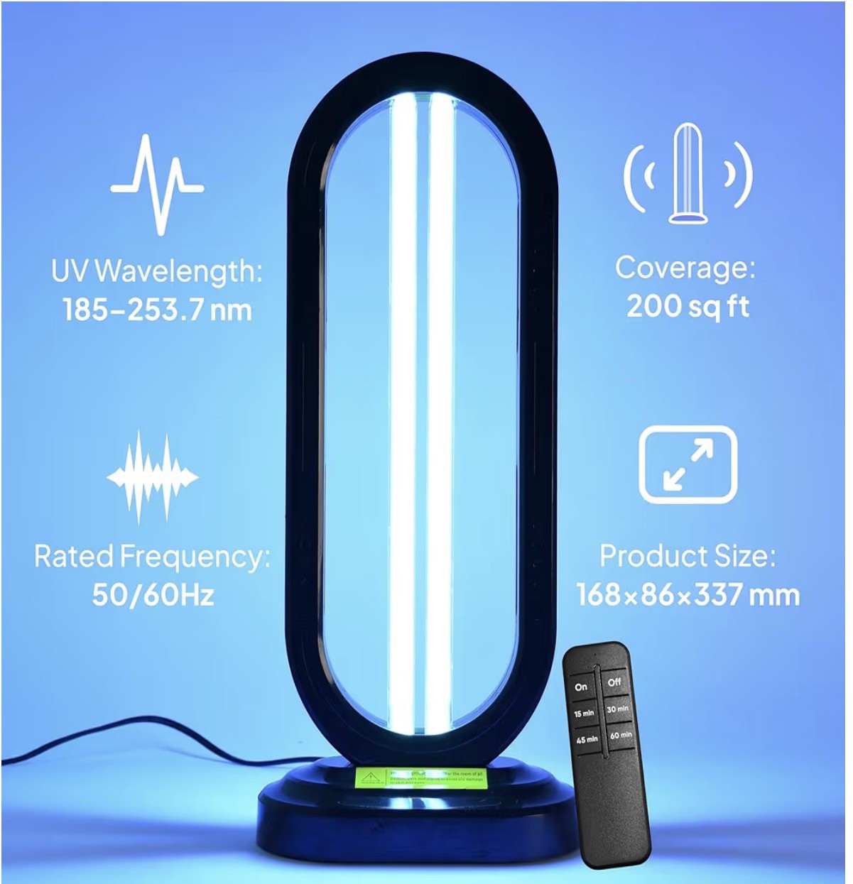 Swissker HaloUV, Mold , Home Disinfection Device, Dust Mites , UV Light Sanit…