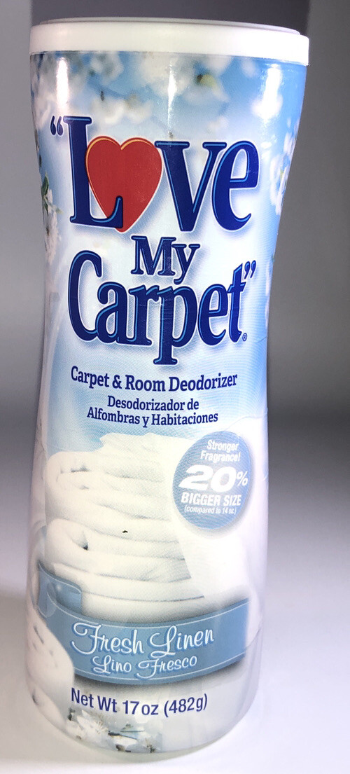 LOVE MY CARPET Rug Carpet Deodorizer FRESH LINEN Pet Odor 17 oz-NEW-SHIPS N 24 H