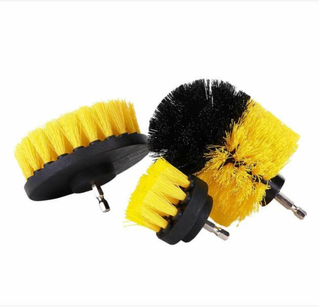 3PC Cleaning Drill Brush Cleaner Tool Electric Power Scrubber Kitchen Bath Car