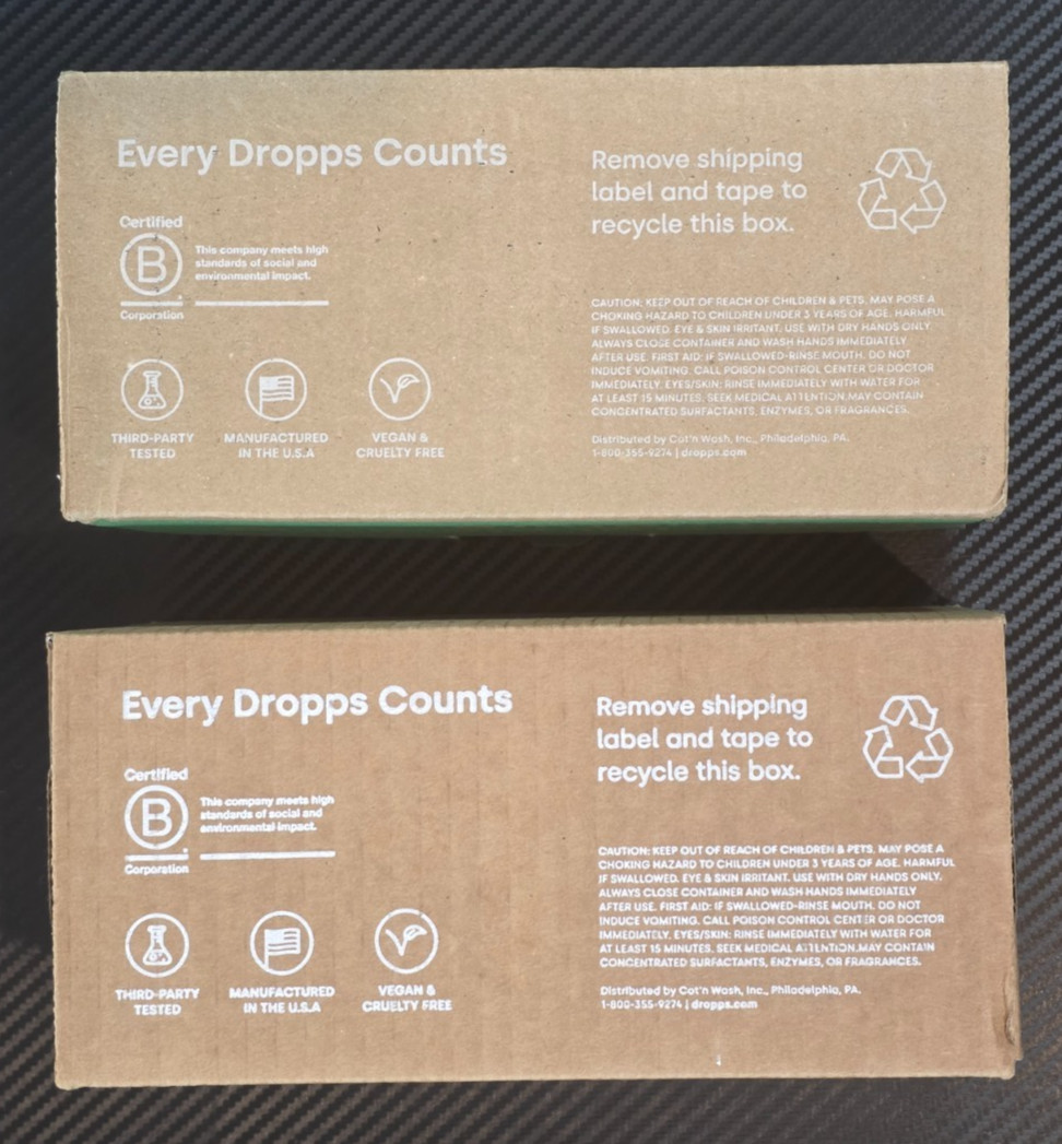 128 Count Dropps Not Scented Dish Detergent Capsule/Pods (2 Boxes of 64 Each)