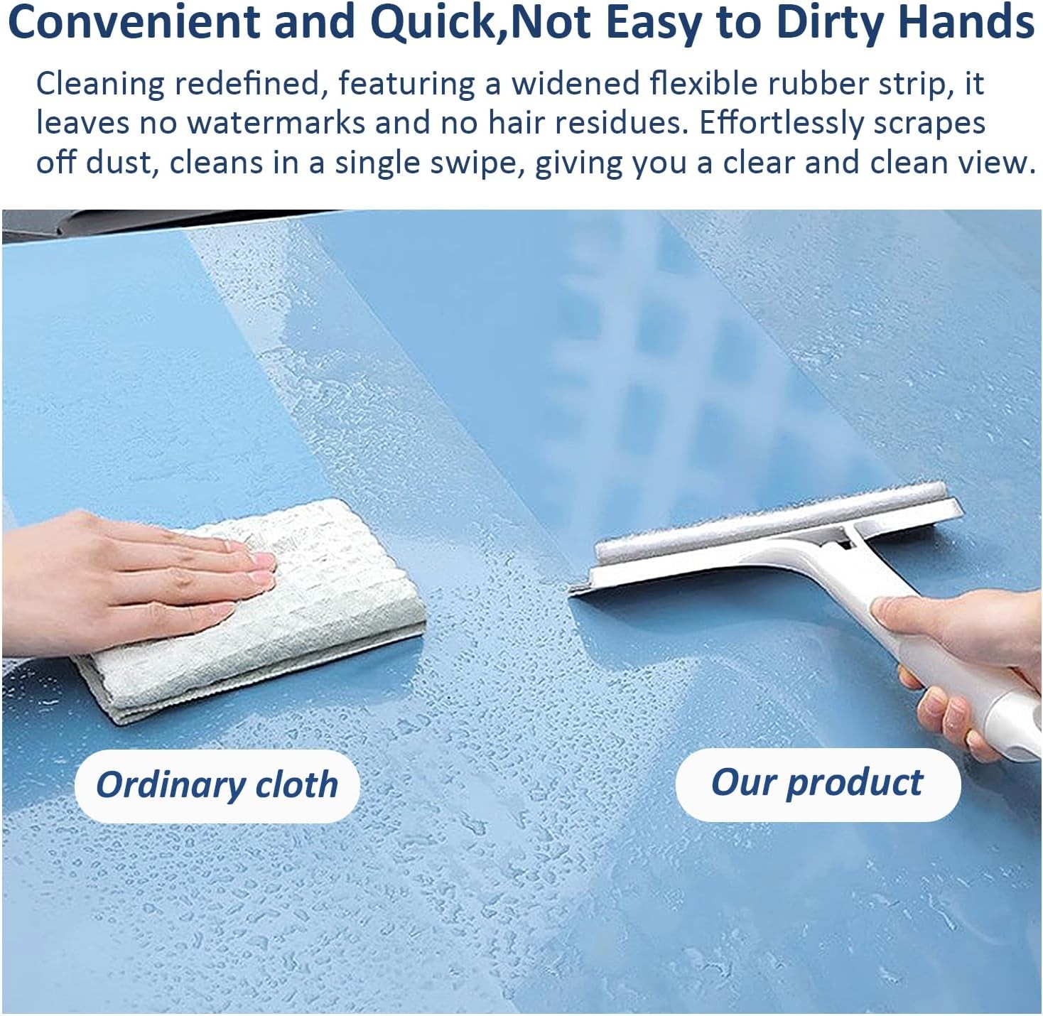 2 Pack All-Purpose Shower Squeegee for Shower Glass Door, Shower Glass Cleaner