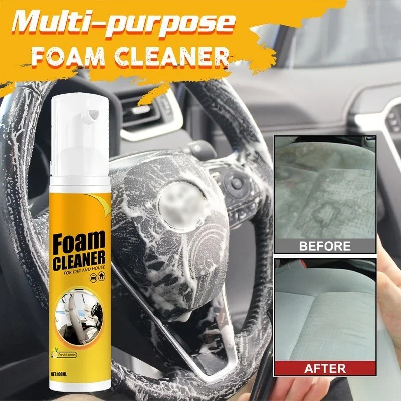 Multi Purpose Foam Cleaner for Deep Cleaning of Car Leather Seats and Interior