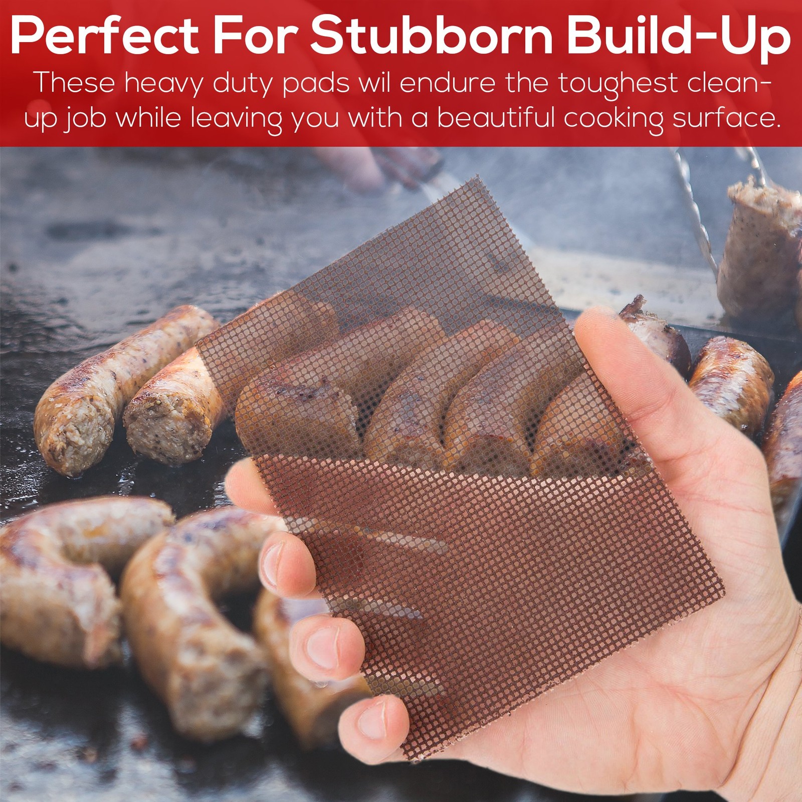 Pro-Grade Grill Screens 40 Pack. Scrub Away Burnt-On Grease & Carbon. Abrasiv…
