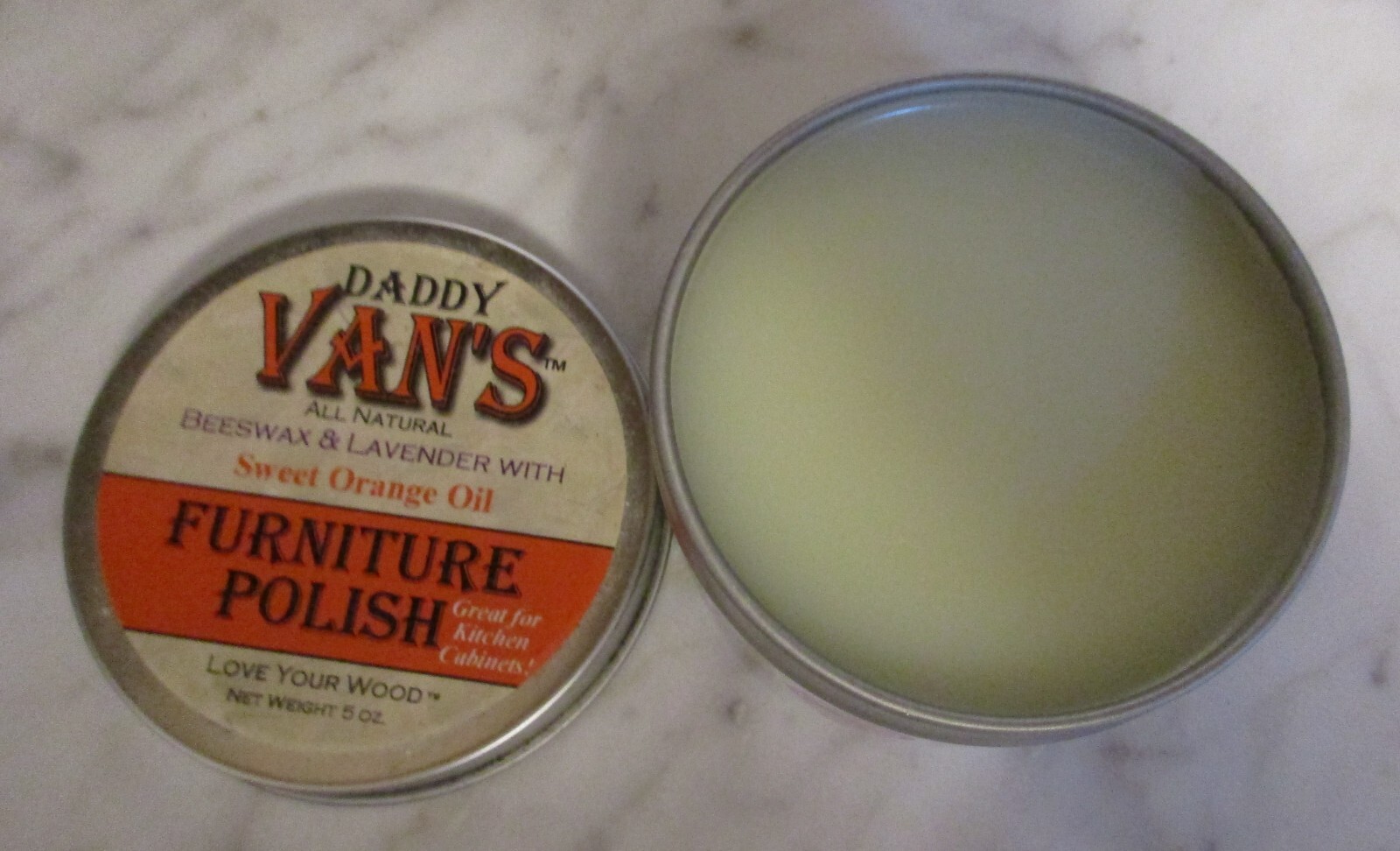 Daddy Van’s All Natural Sweet Orange Oil Beeswax Furniture Polish 5oz. – NOS